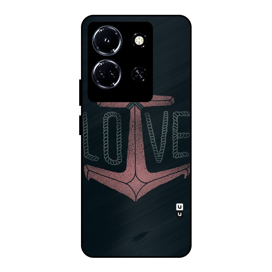 Love Anchor Form Metal Back Case for Infinix Note 30 5G