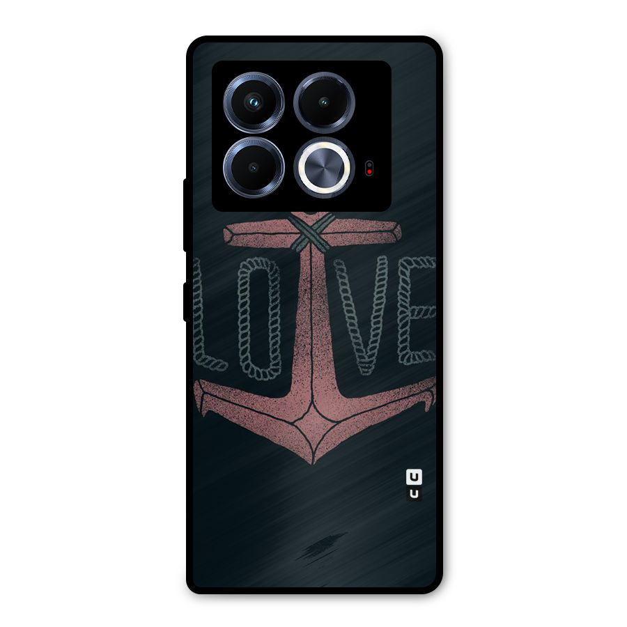 Love Anchor Form Metal Back Case for Infinix Note 40 5G