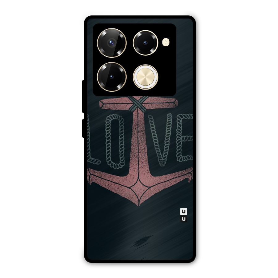 Love Anchor Form Metal Back Case for Infinix Note 40 Pro Plus