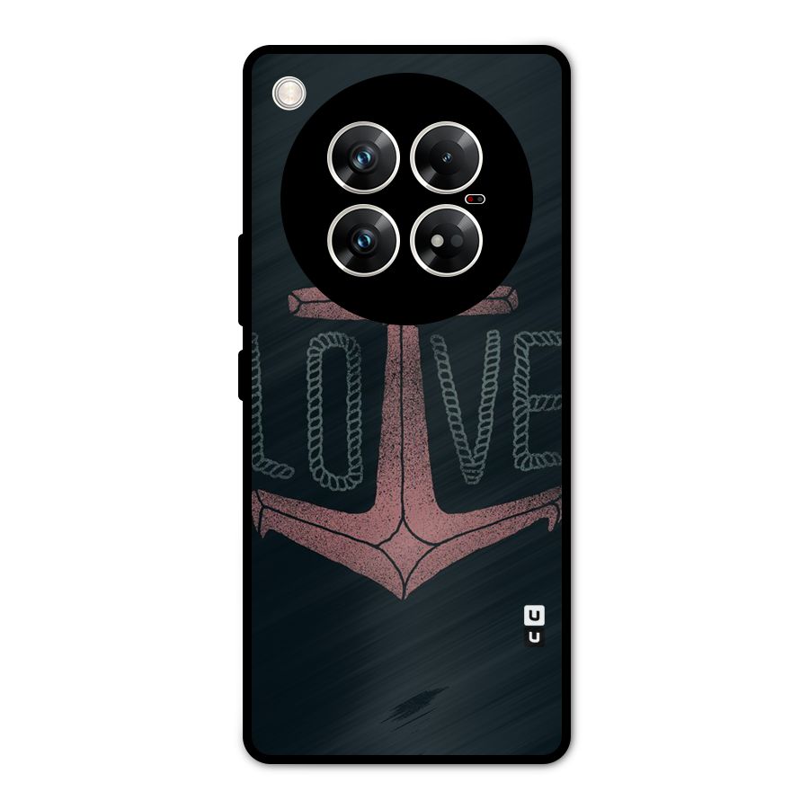 Love Anchor Form Metal Back Case for Infinix Zero 40 5G