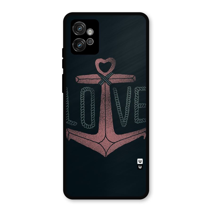 Love Anchor Form Metal Back Case for Moto G32