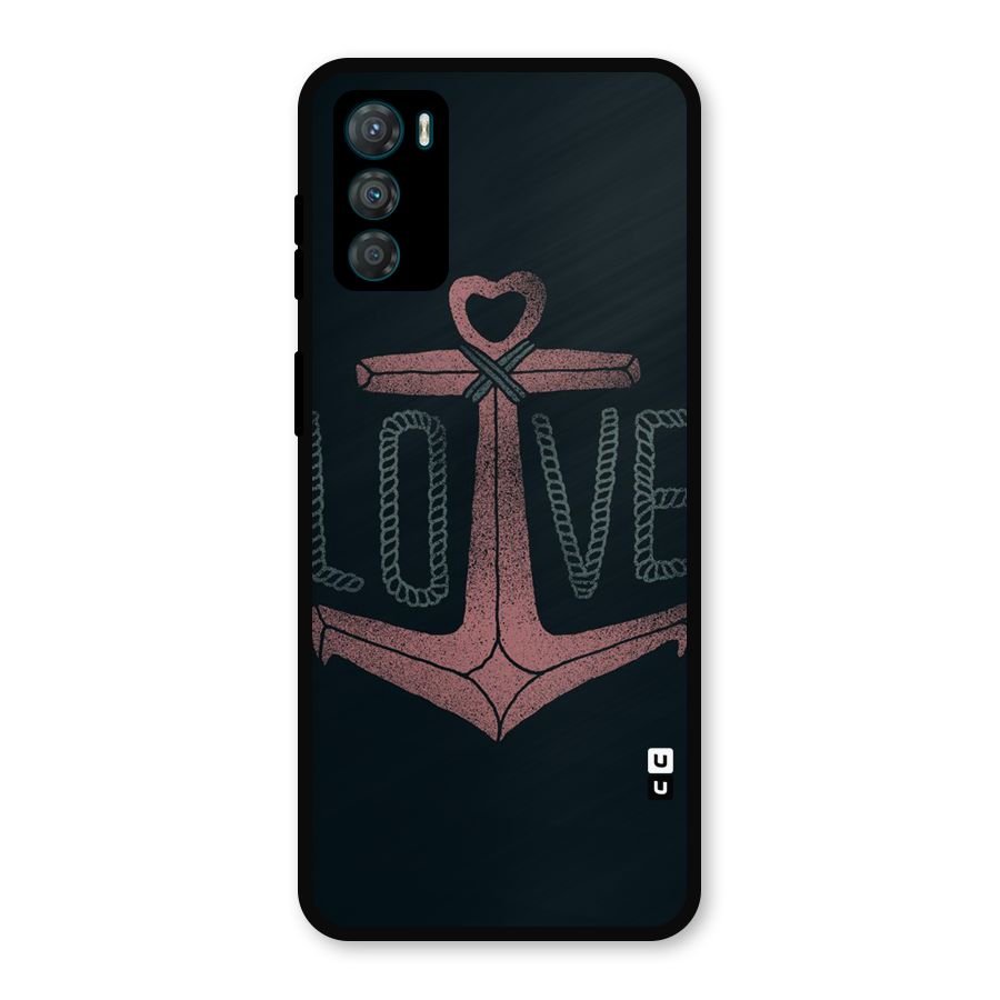 Love Anchor Form Metal Back Case for Moto G42