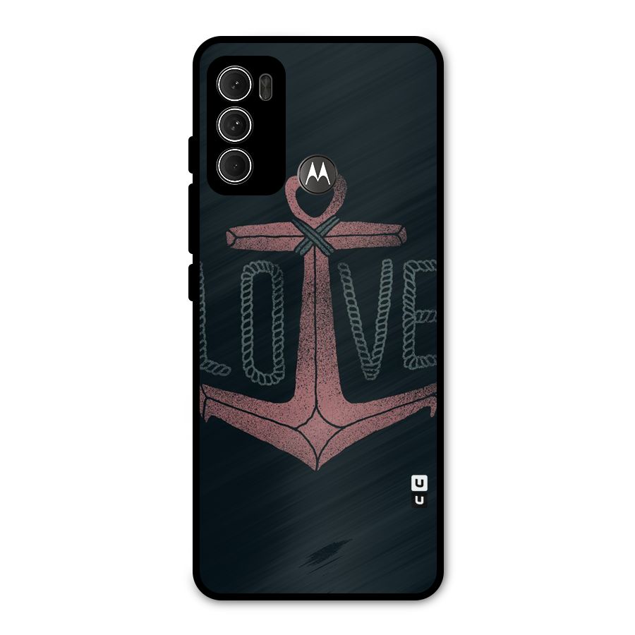 Love Anchor Form Metal Back Case for Moto G60