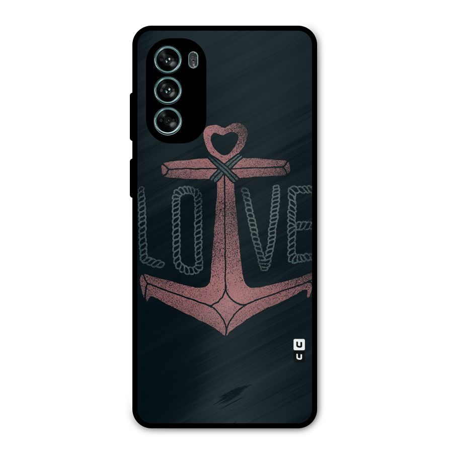 Love Anchor Form Metal Back Case for Moto G62