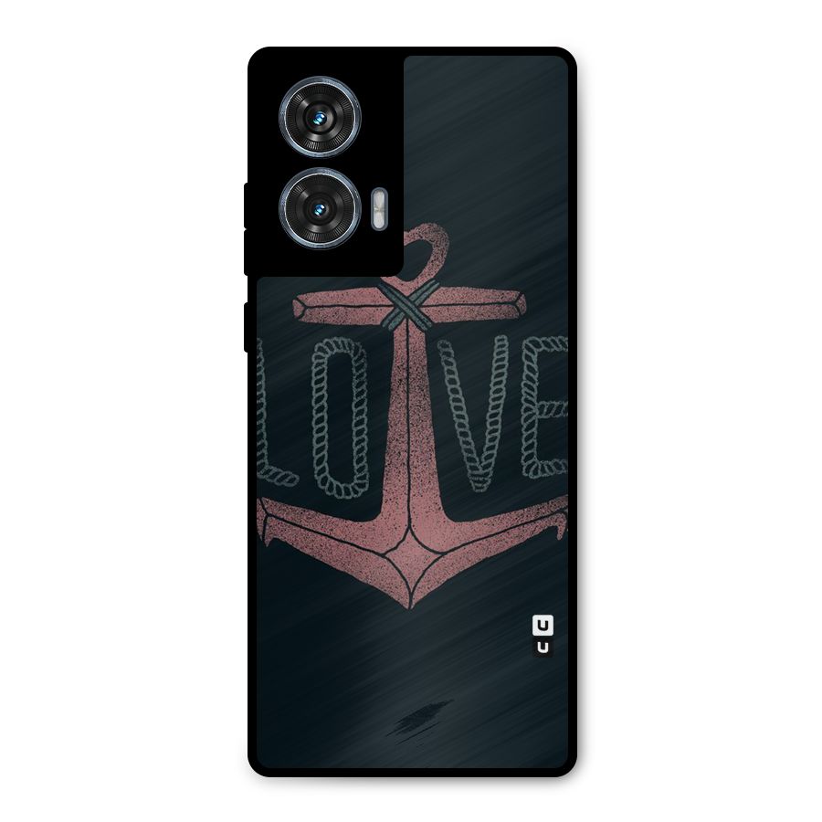 Love Anchor Form Metal Back Case for Motorola G96
