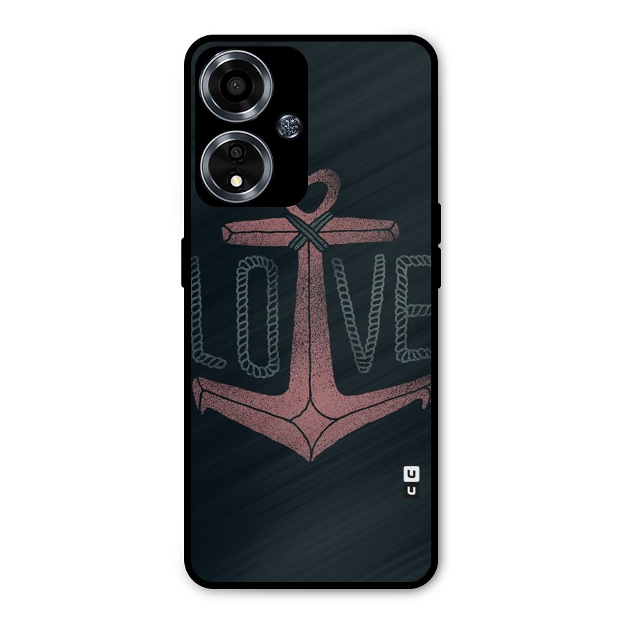 Love Anchor Form Metal Back Case for Oppo A59