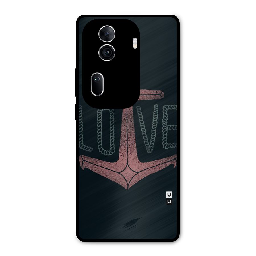 Love Anchor Form Metal Back Case for Oppo Reno11 Pro 5G