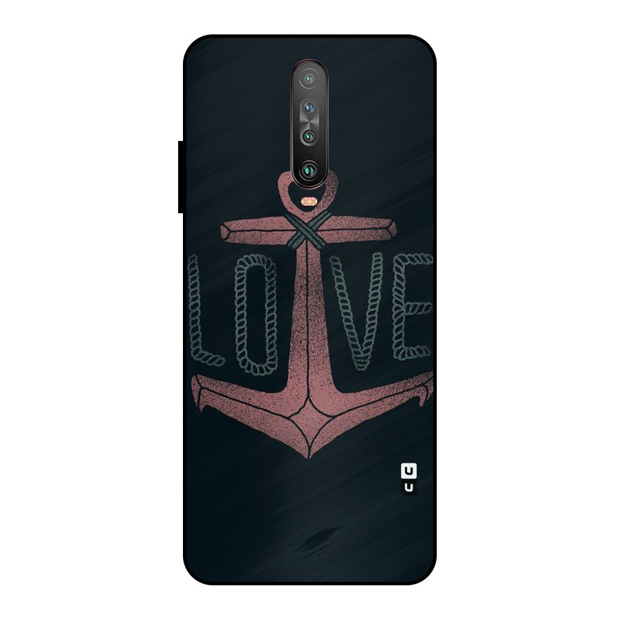 Love Anchor Form Metal Back Case for Poco X2