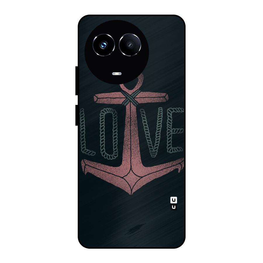 Love Anchor Form Metal Back Case for Realme 11X