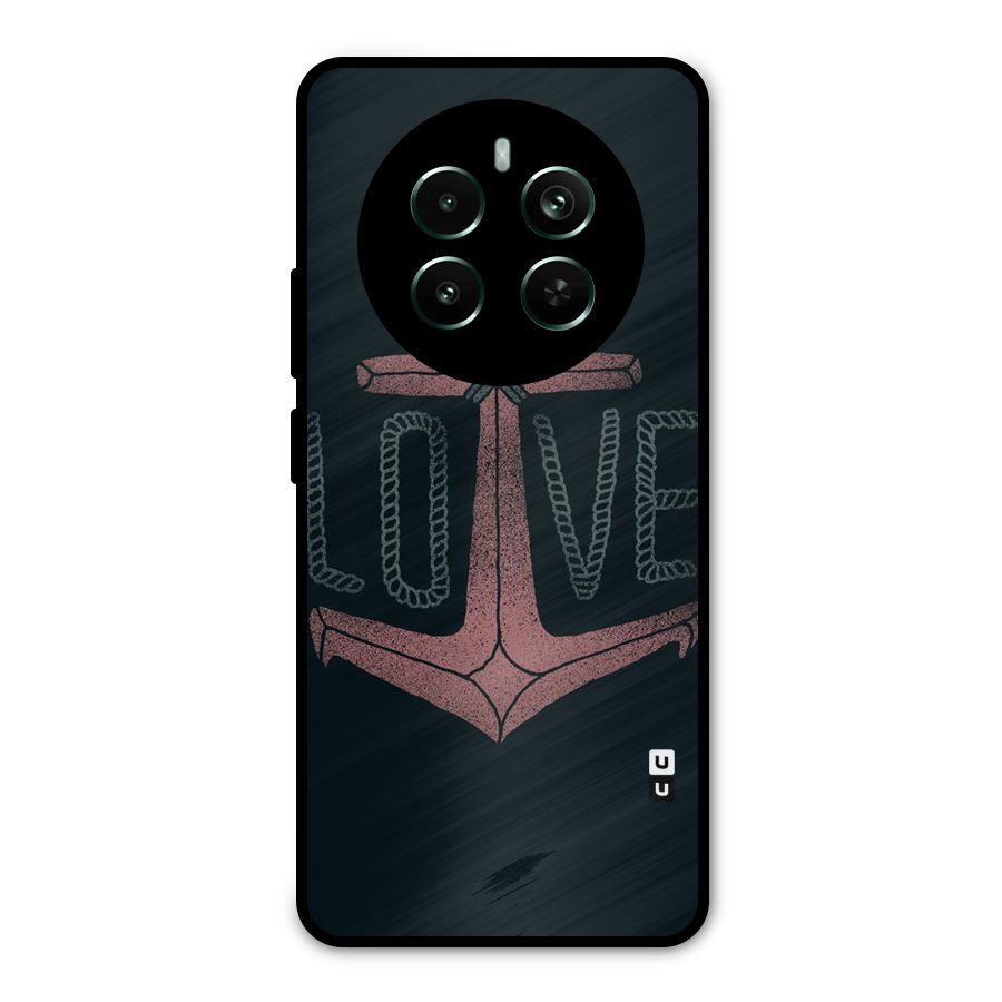 Love Anchor Form Metal Back Case for Realme 12 Pro Plus