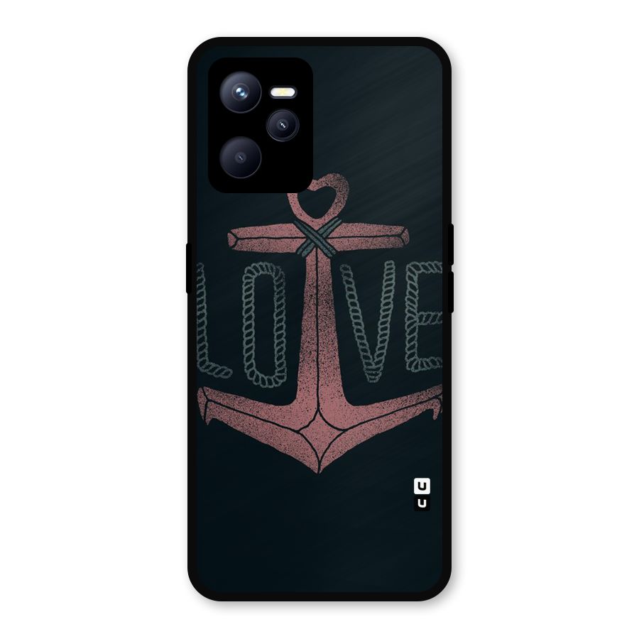 Love Anchor Form Metal Back Case for Realme C35