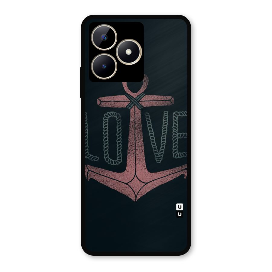Love Anchor Form Metal Back Case for Realme C53