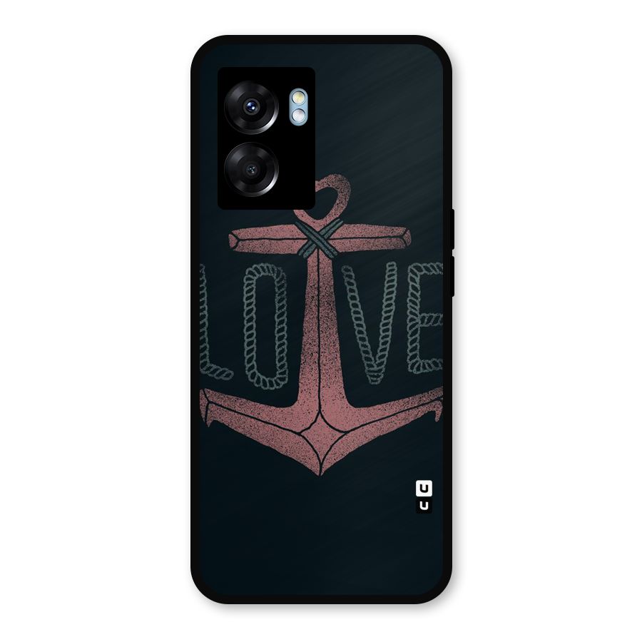 Love Anchor Form Metal Back Case for Realme Narzo 50 5G