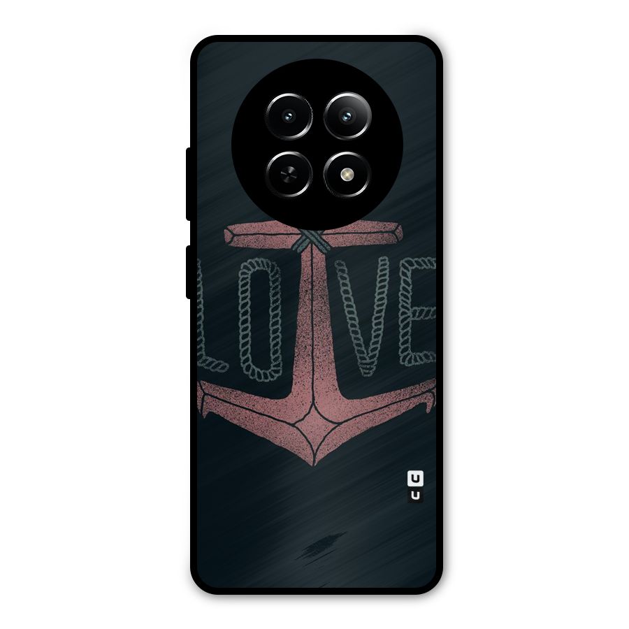 Love Anchor Form Metal Back Case for Realme Narzo N65