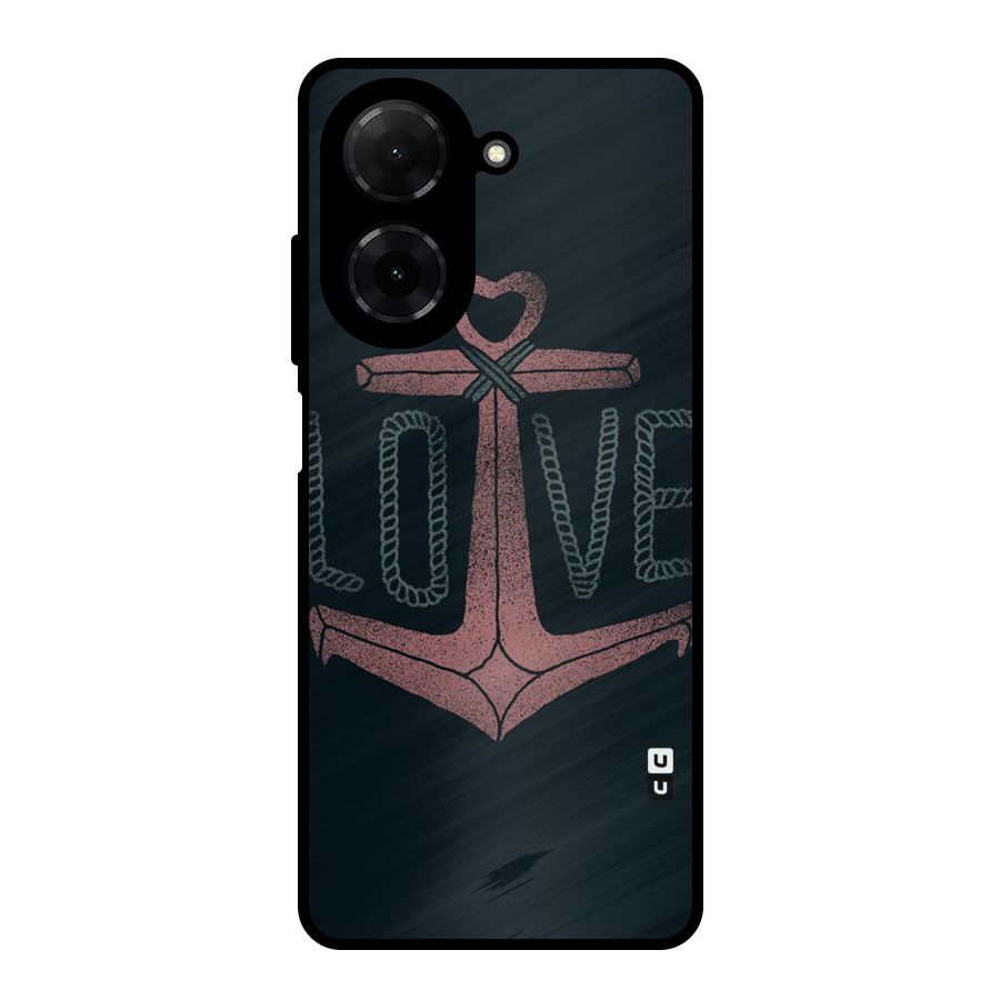 Love Anchor Form Metal Back Case for Redmi A5 4G