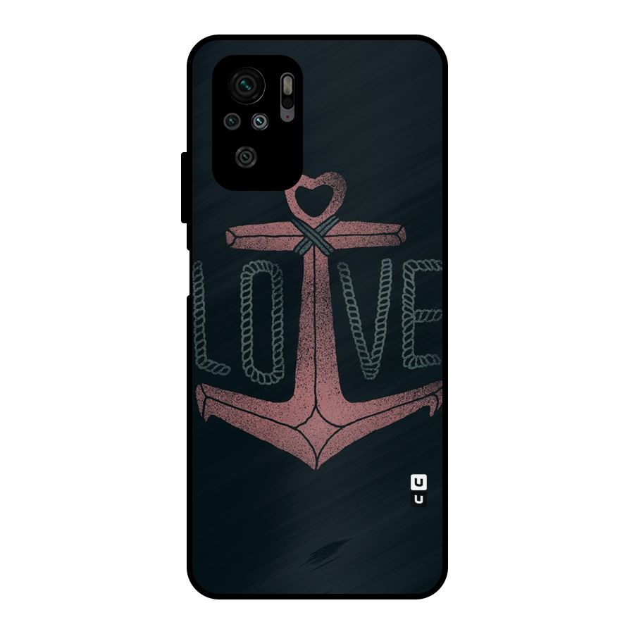 Love Anchor Form Metal Back Case for Redmi Note 10