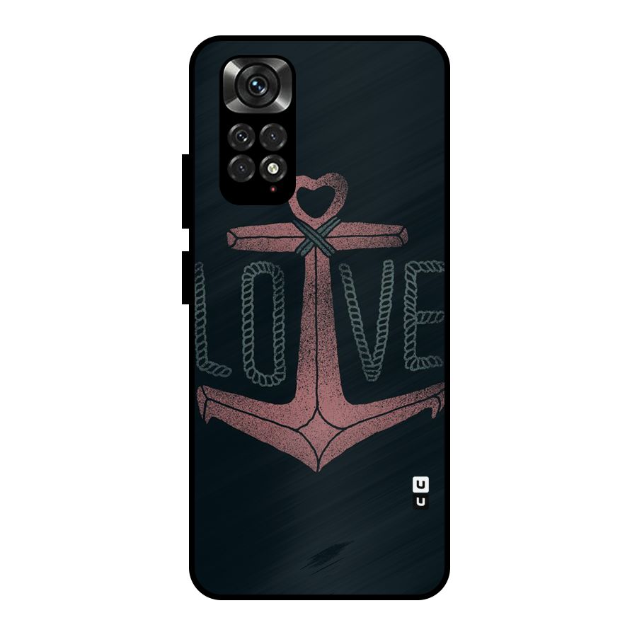 Love Anchor Form Metal Back Case for Redmi Note 11 Pro