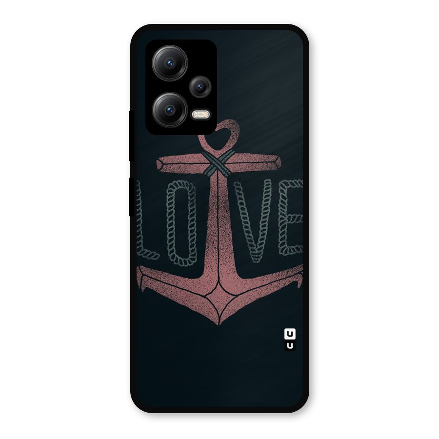 Love Anchor Form Metal Back Case for Redmi Note 12 5G