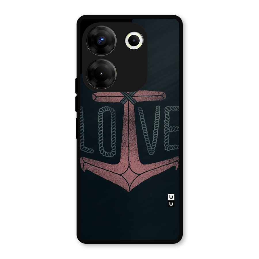 Love Anchor Form Metal Back Case for Tecno Camon 20