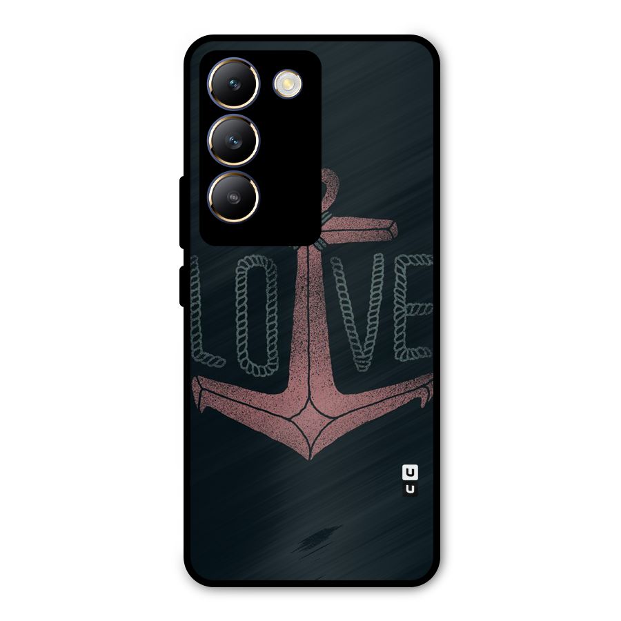 Love Anchor Form Metal Back Case for Vivo T3 5G