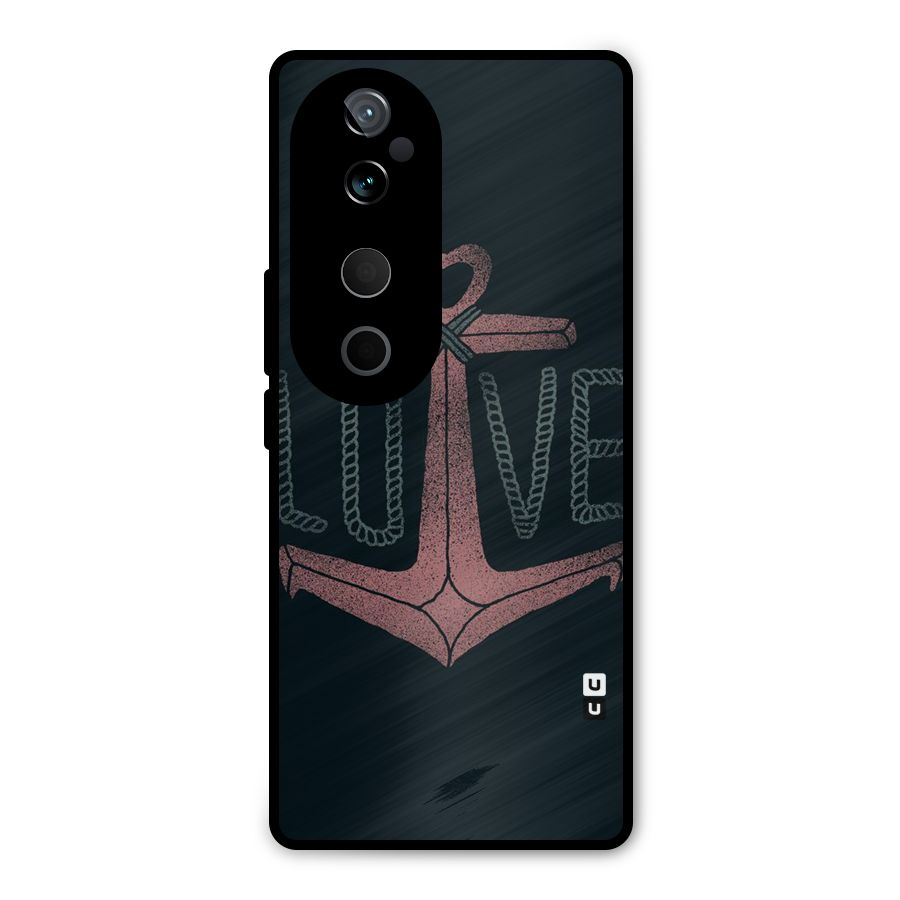 Love Anchor Form Metal Back Case for Vivo T3 Ultra