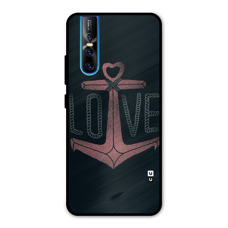 Love Anchor Form Metal Back Case for Vivo V15 Pro