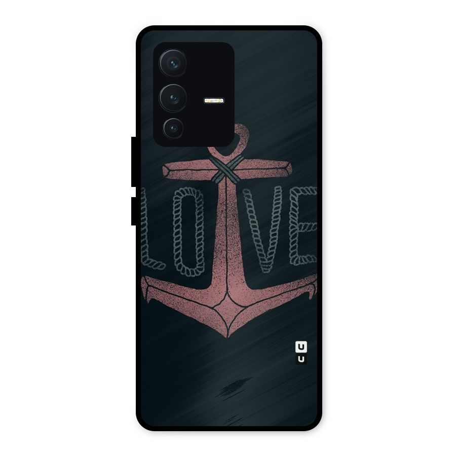 Love Anchor Form Metal Back Case for Vivo V23 5G