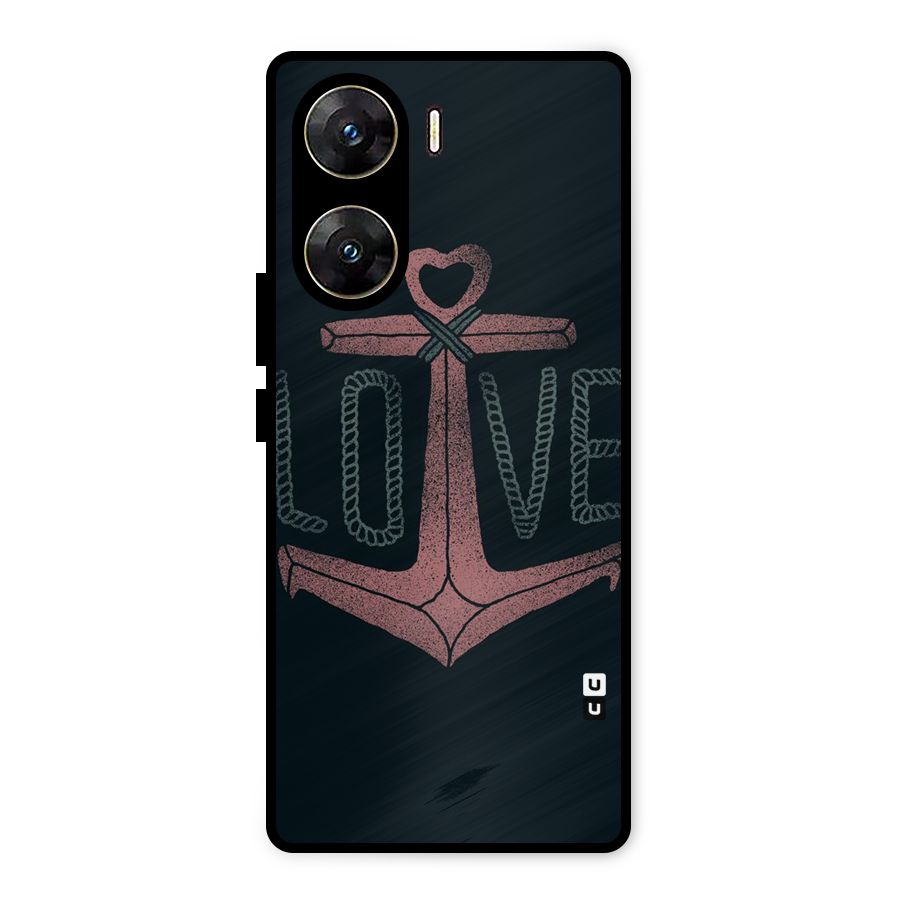 Love Anchor Form Metal Back Case for Vivo V29e