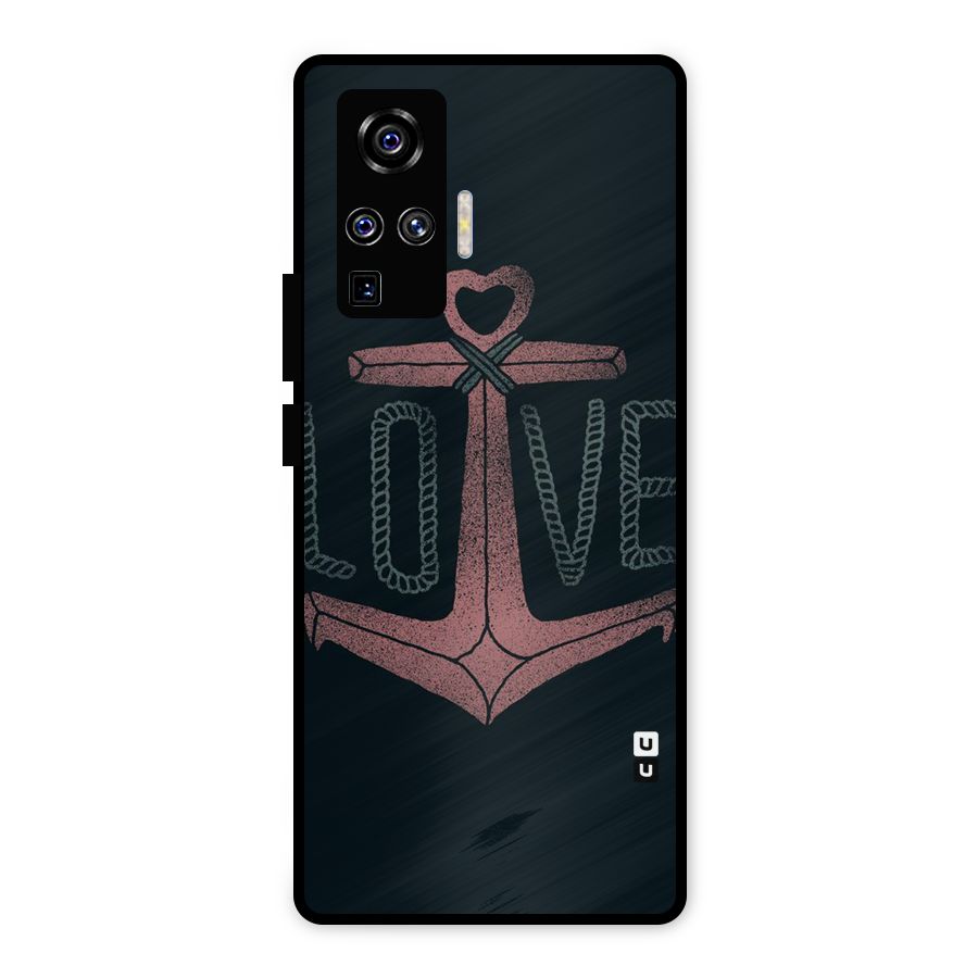 Love Anchor Form Metal Back Case for Vivo X50 Pro