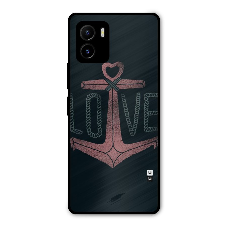 Love Anchor Form Metal Back Case for Vivo Y15s