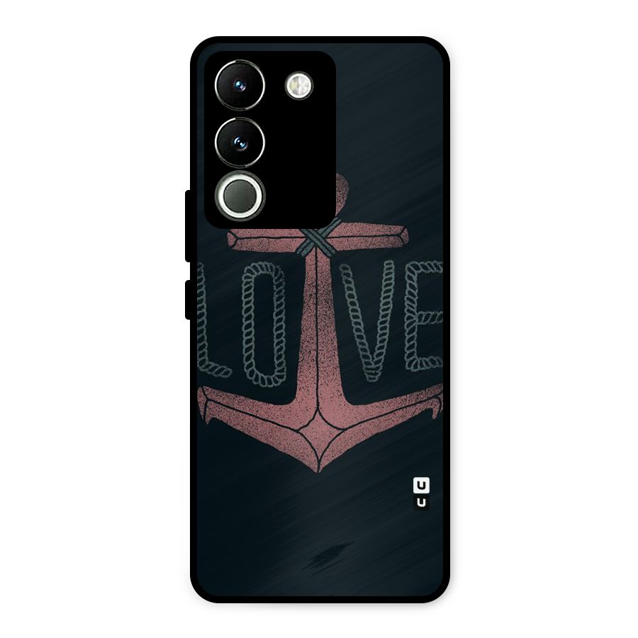Love Anchor Form Metal Back Case for Vivo Y200