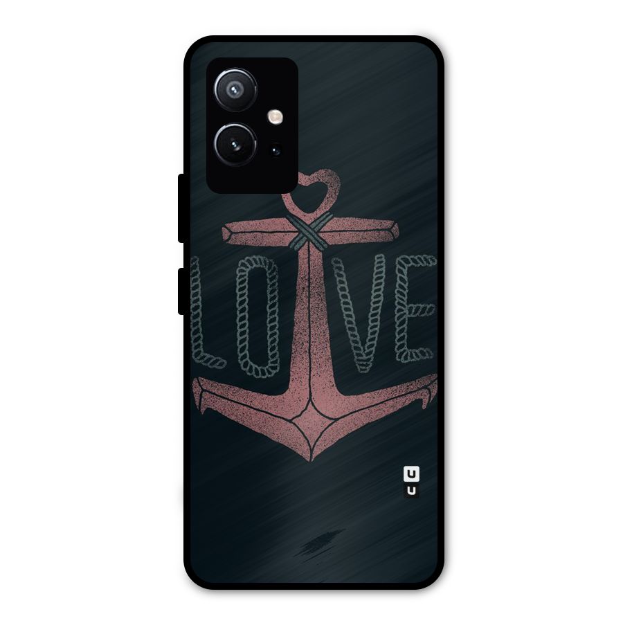 Love Anchor Form Metal Back Case for Vivo Y75 5G