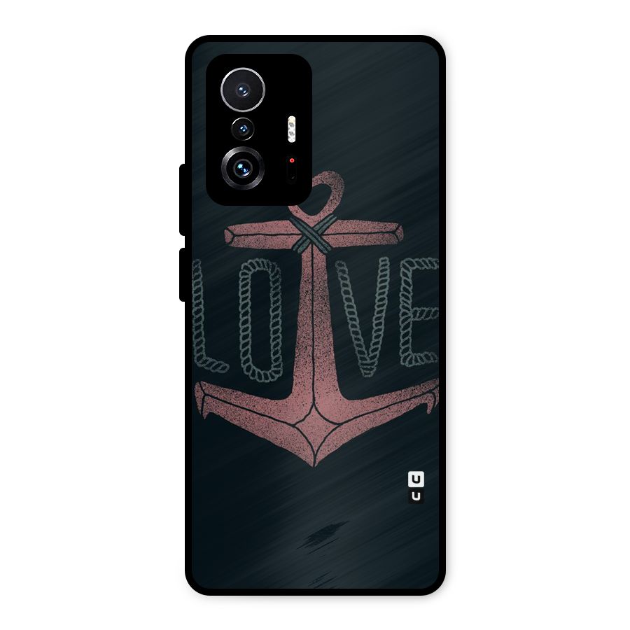 Love Anchor Form Metal Back Case for Xiaomi 11T Pro