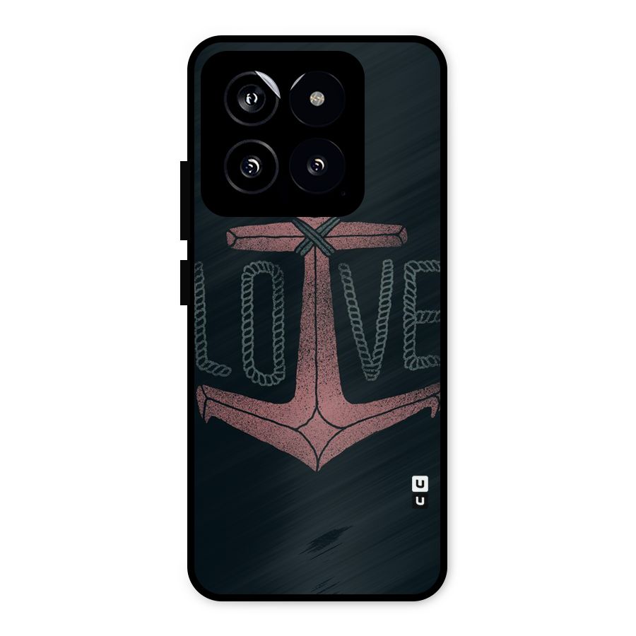 Love Anchor Form Metal Back Case for Xiaomi 14