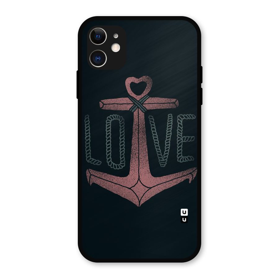 Love Anchor Form Metal Back Case for iPhone 11