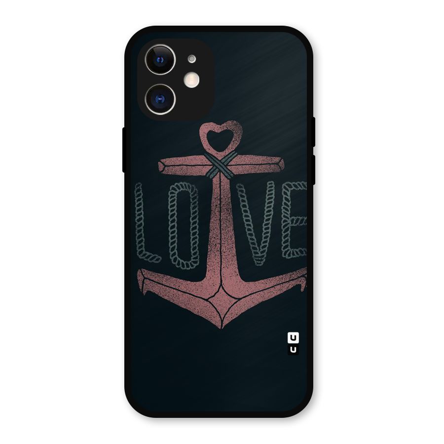 Love Anchor Form Metal Back Case for iPhone 12