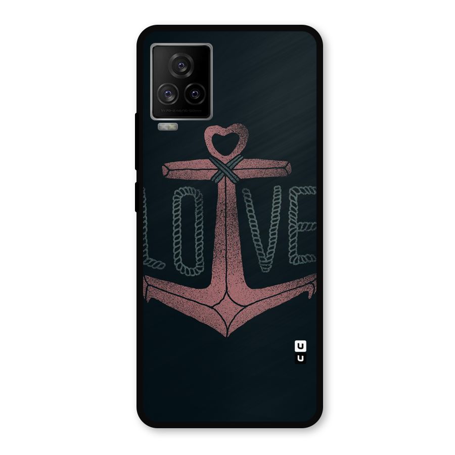 Love Anchor Form Metal Back Case for iQOO 7 Legend 5G