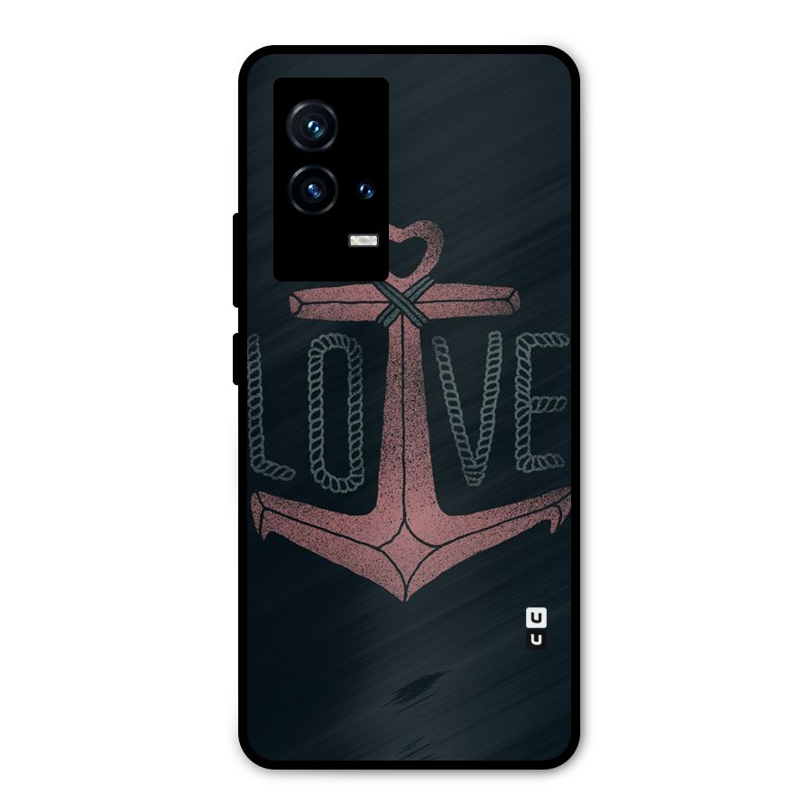Love Anchor Form Metal Back Case for iQOO 9 5G