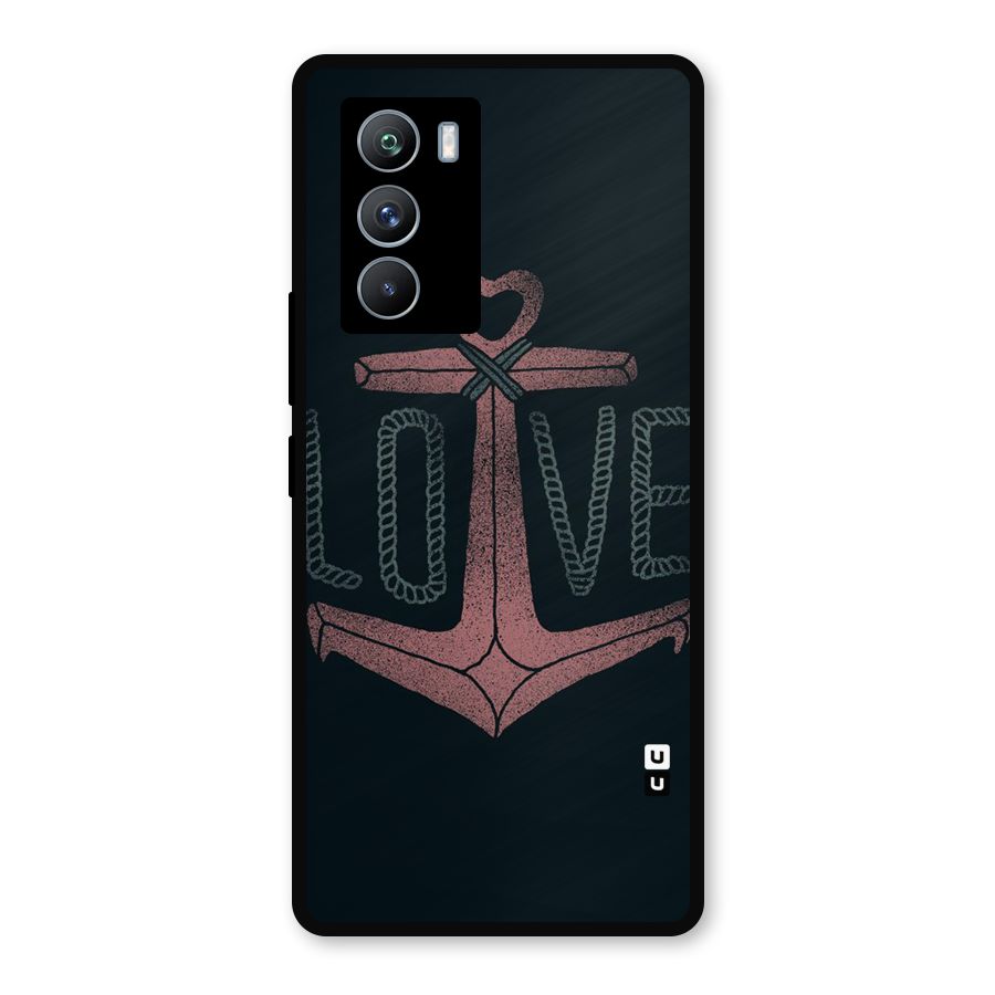 Love Anchor Form Metal Back Case for iQOO 9 SE