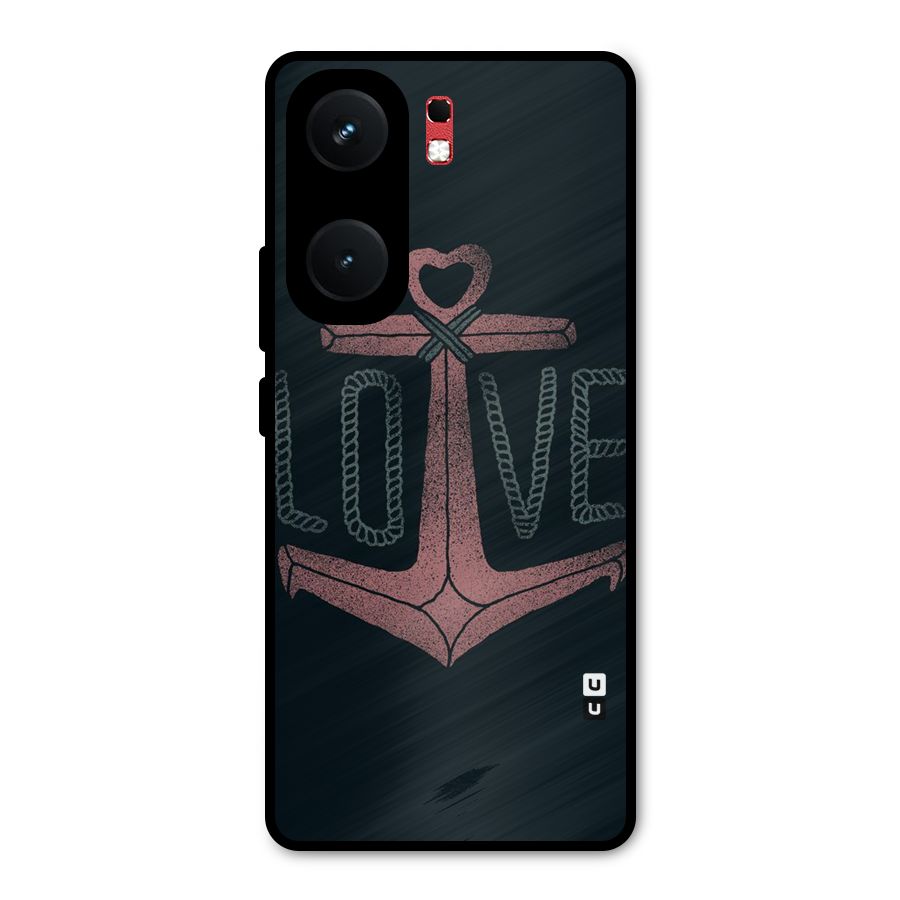 Love Anchor Form Metal Back Case for iQOO Neo 9 Pro
