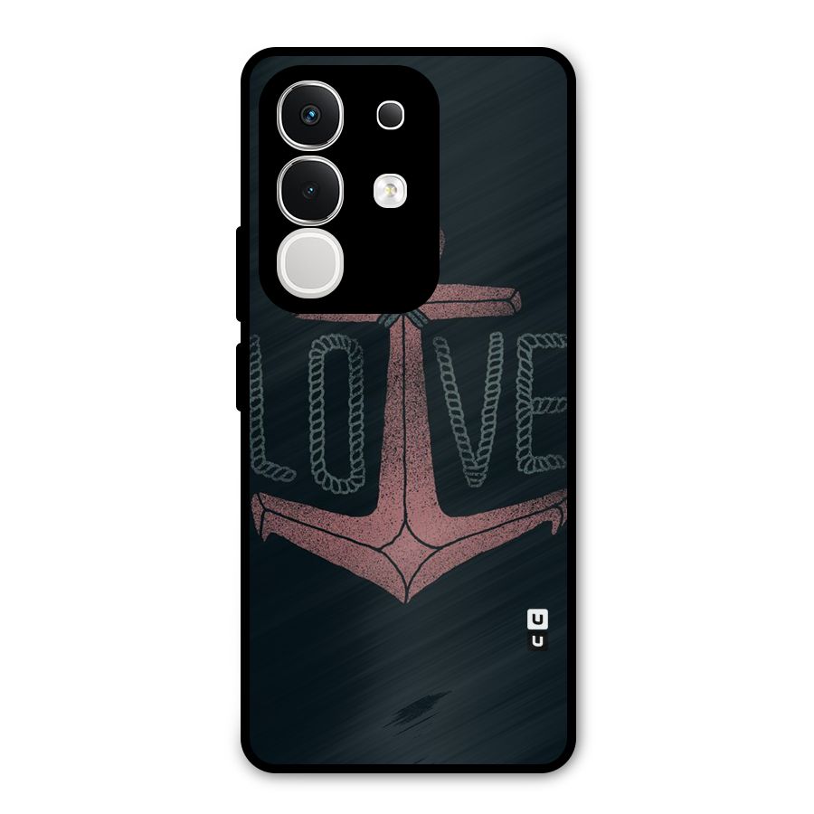 Love Anchor Form Metal Back Case for iQOO Z10x