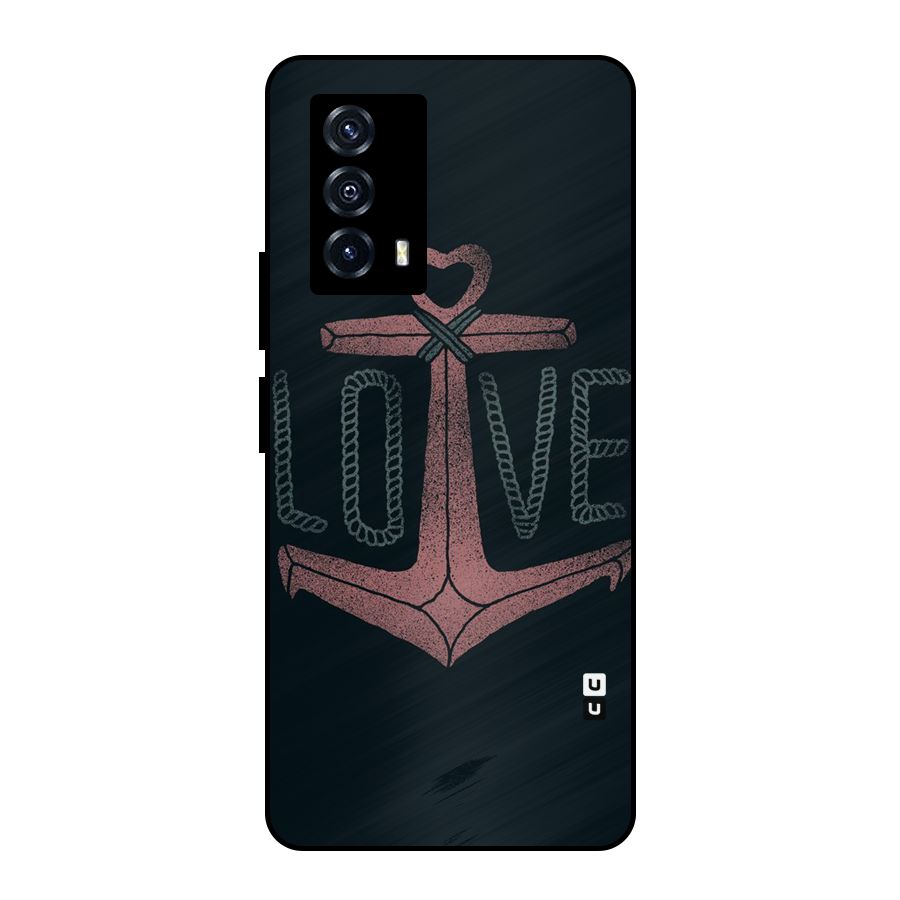 Love Anchor Form Metal Back Case for iQOO Z5