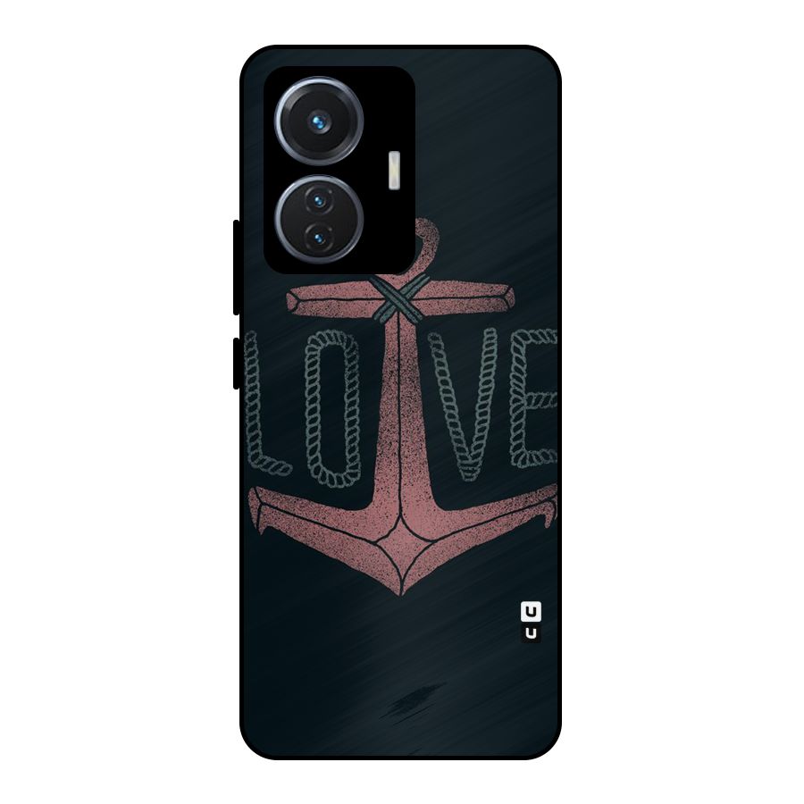 Love Anchor Form Metal Back Case for iQOO Z6 44W
