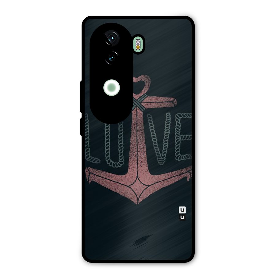 Love Anchor Form Metal Back Case for iQOO Z9s