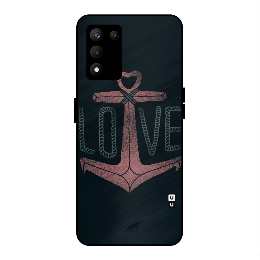 Love Anchor Form Metal Back Case for realme 9 5G SE
