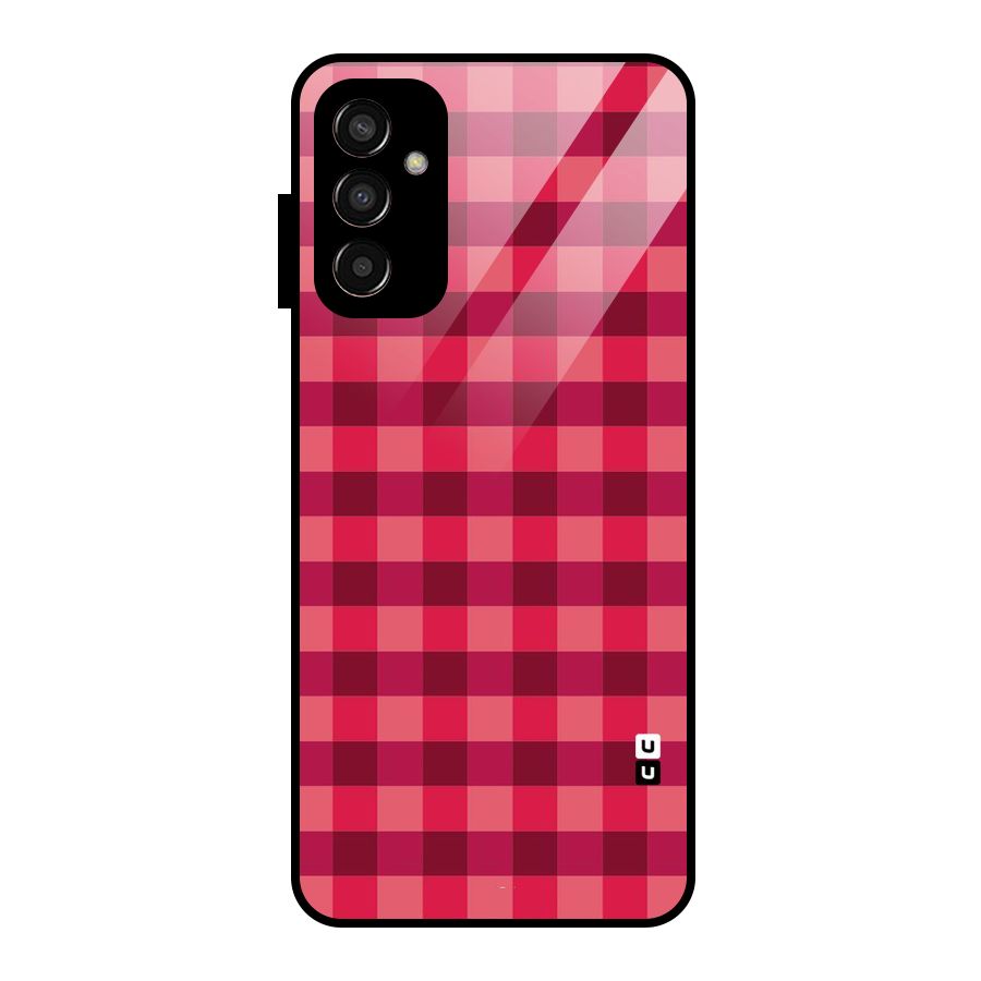 Love Checks Glass Back Case for Galaxy F13