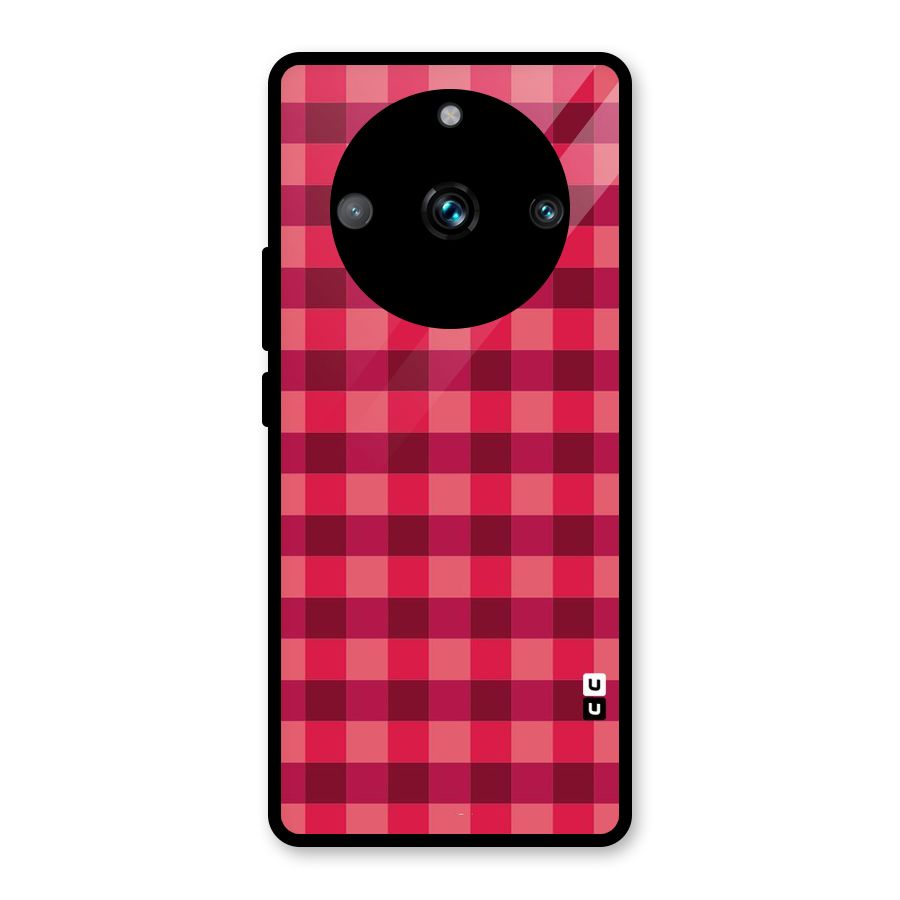 Love Checks Glass Back Case for Realme 11 Pro