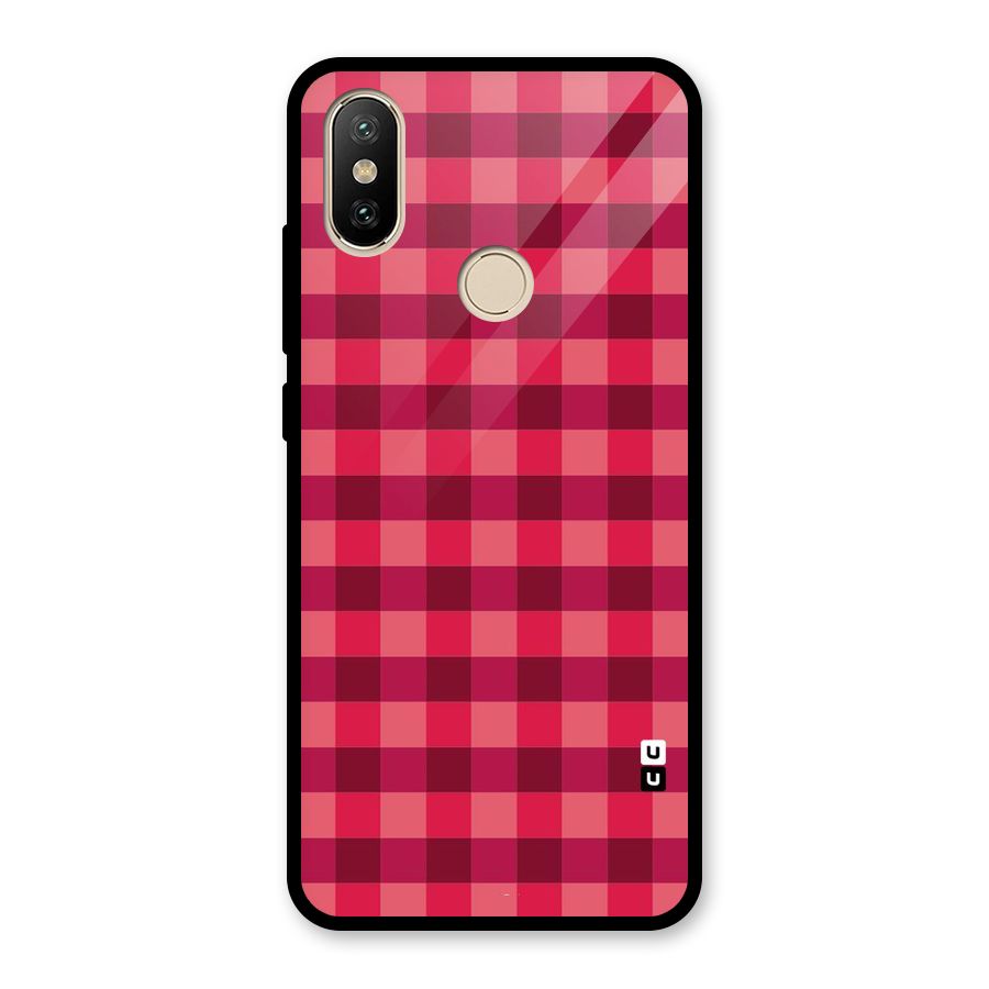Love Checks Glass Back Case for Redmi A2
