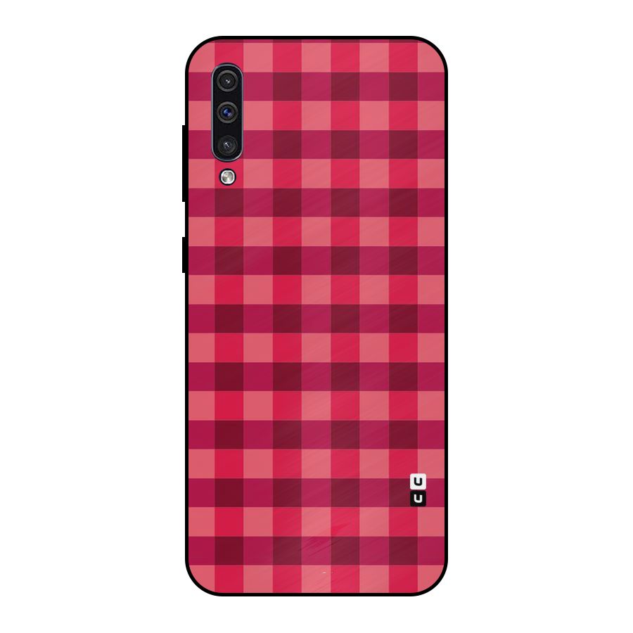 Love Checks Metal Back Case for Galaxy A30s