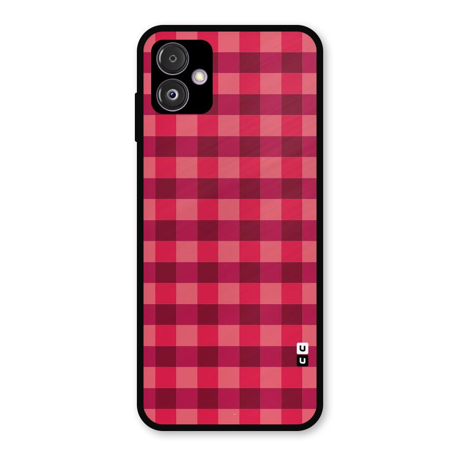 Love Checks Metal Back Case for Galaxy F14